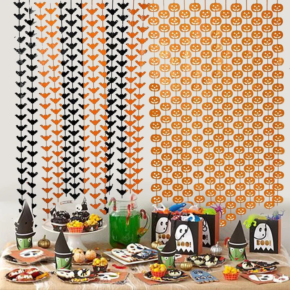 イベント・ハロウィン装飾｜ハロウィン柄カーテンデコレーションセット
