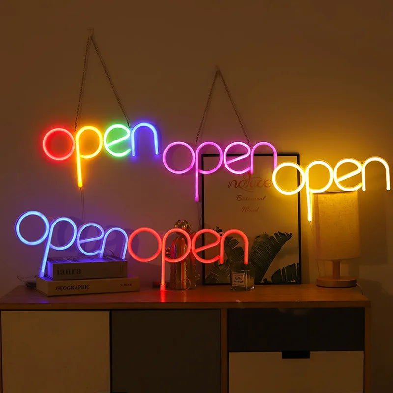 open LEDネオンサイン　選べるカラー