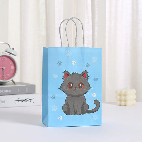 |ノベルティ用品 | 猫プリントギフトバッグセット | W15×H21×D8