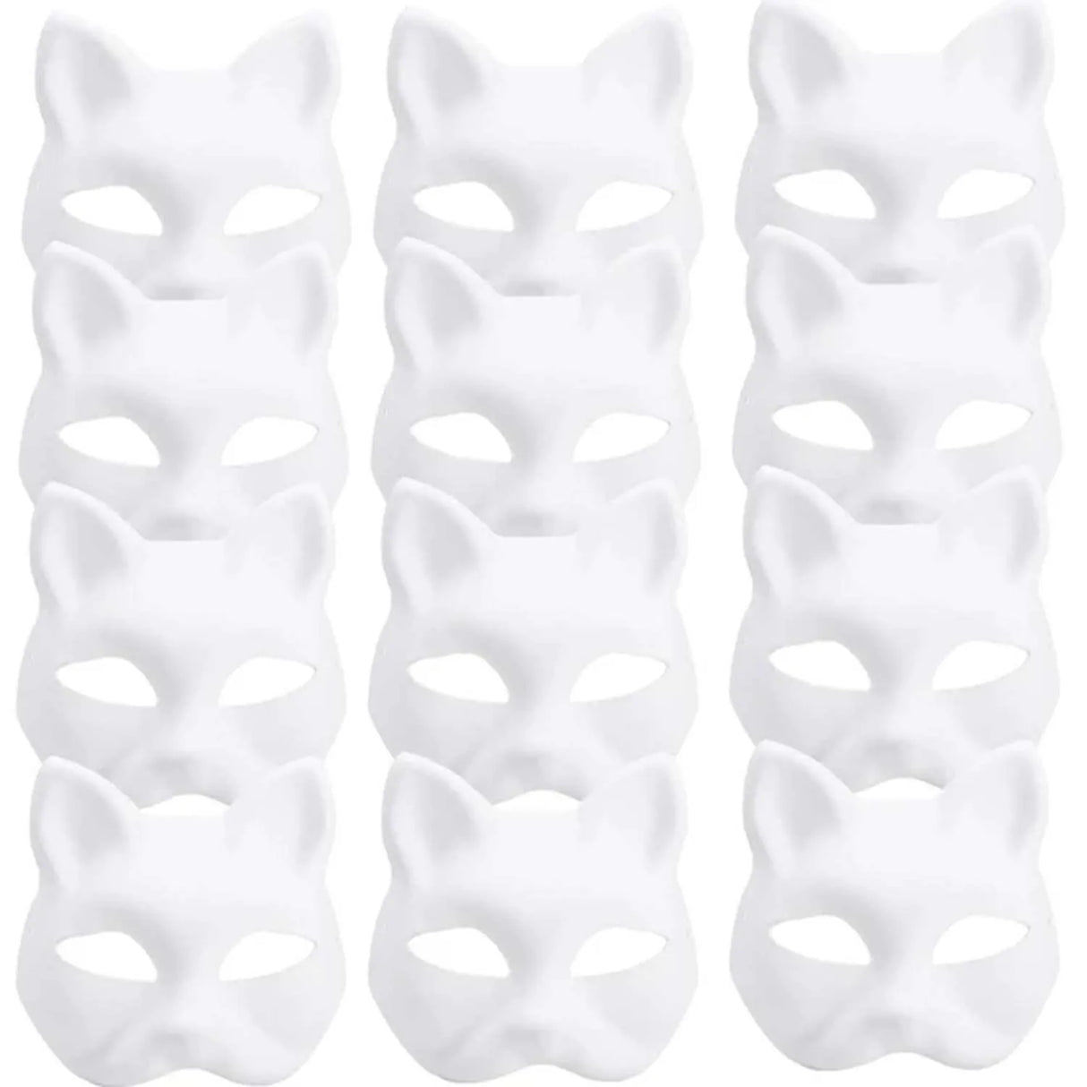イベント装飾・ハロウィングッズ｜ペイントにぴったり！猫型お面(5-50pcs)
