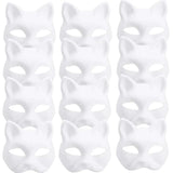 イベント装飾・ハロウィングッズ｜ペイントにぴったり！猫型お面(5-50pcs)