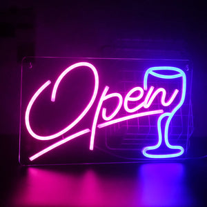 Bar／OPEN／Beer／Cheers／Cacktails　LEDネオンサイン（ネオン看板）