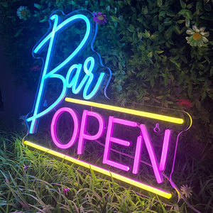 Bar／OPEN／Beer／Cheers／Cacktails　LEDネオンサイン（ネオン看板）
