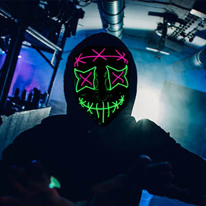 イベント・ハロウィングッズ｜LED光る！仮面マスク(フリーサイズ)