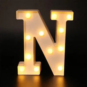 LED文字ライト【アルファベット・数字型】（電池式）