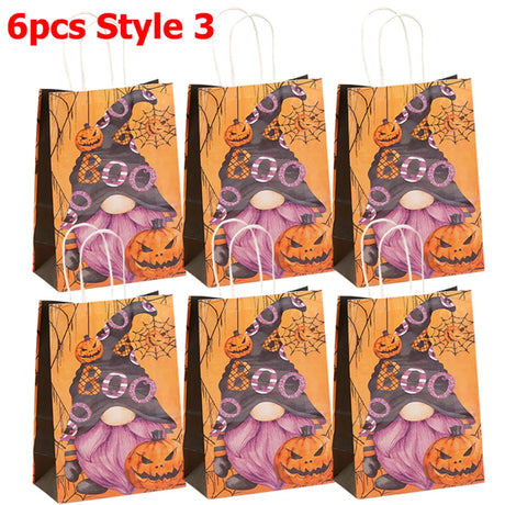 イベント・ハロウィングッズ｜再利用可能ギフトバッグ6個セット