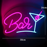 Bar／OPEN／Beer／Cheers／Cacktails　LEDネオンサイン（ネオン看板）