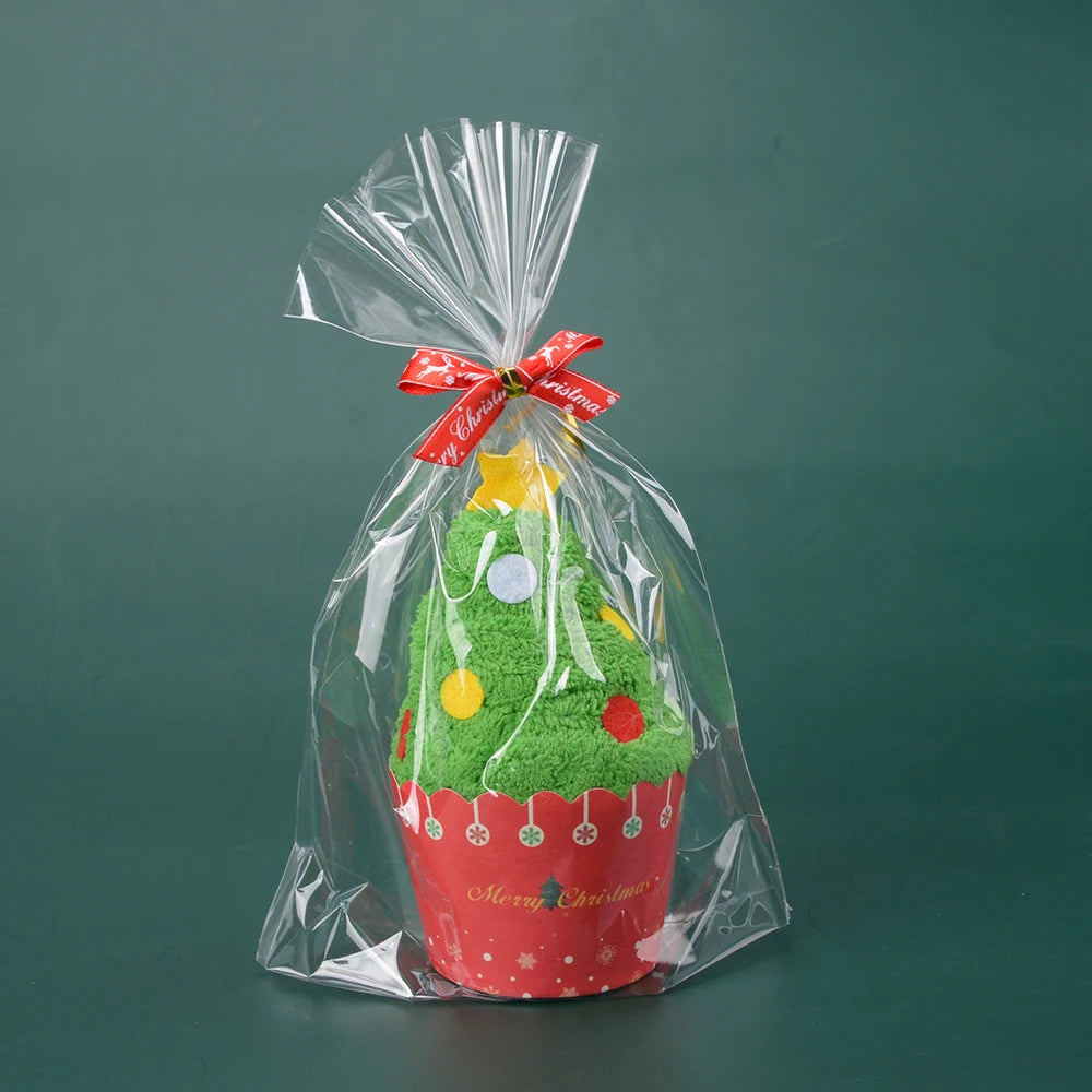 イベント・クリスマスグッズ｜可愛い！クリスマスラッピング ハンドタオル３枚セット(30×30cm)