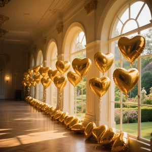 赤いハート型ホイルバルーン 5/10/20個セット