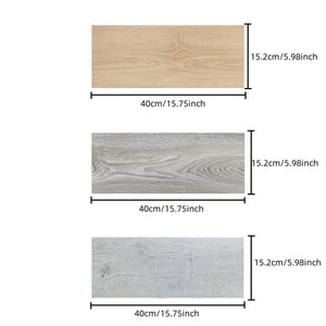 【DIY用】天然木目風 床ステッカー幅15.2㎝ x 40cm(10枚入）
