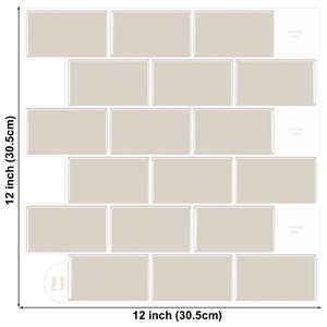 【DIY用】レンガ型天然石風ステッカー 30.5×30.5㎝(1pcs)