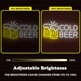ビール LEDネオンライトサイン USB調光付き