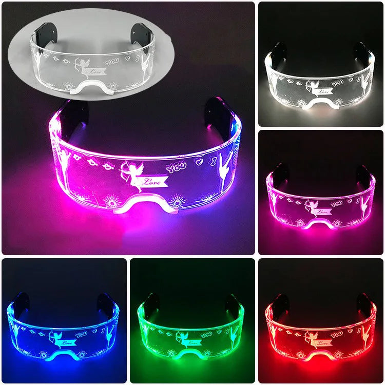 イベント・ハロウィングッズ｜パーティー用 LEDライトで光る！メガネ
