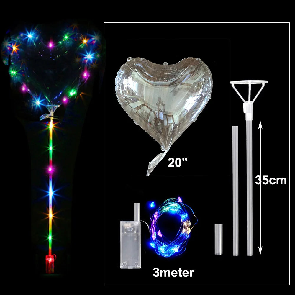 イベント・クリスマス装飾｜透明バルーンデコレーション用アイテムセット(34c/38c/45c)