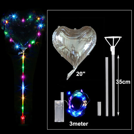 【イベント・クリスマス装飾】透明バルーンデコレーション用アイテムセット(34c/38c/45c)