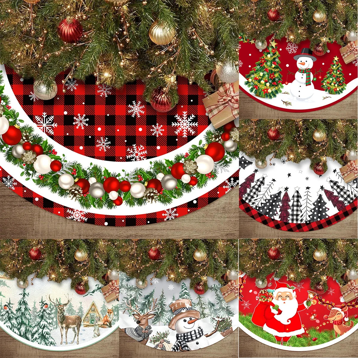 イベント・クリスマス装飾｜クリスマスツリースカート プラッシュマット