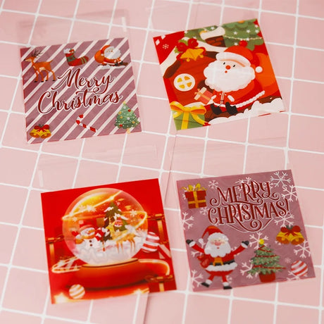 イベント・クリスマス装飾｜クリスマス柄ギフトバッグセット(100個入)