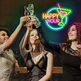 HAPPY HOUR LEDネオンサイン（ネオン看板） 調光可能