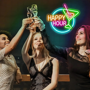 HAPPY HOUR LEDネオンサイン（ネオン看板） 調光可能