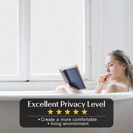 【静電気で簡単貼り付け】すりガラス風ガラスフィルム – プライバシー保護＆UVカット＆断熱効果