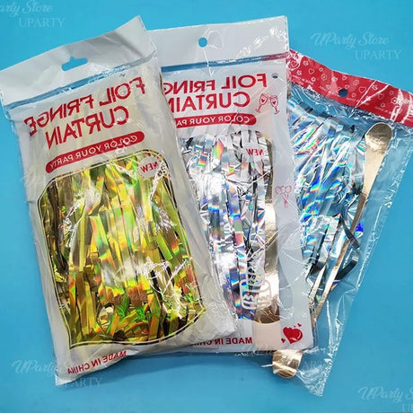 【パーティー・インテリア用装飾】キラキラ！ホイル素材カーテン