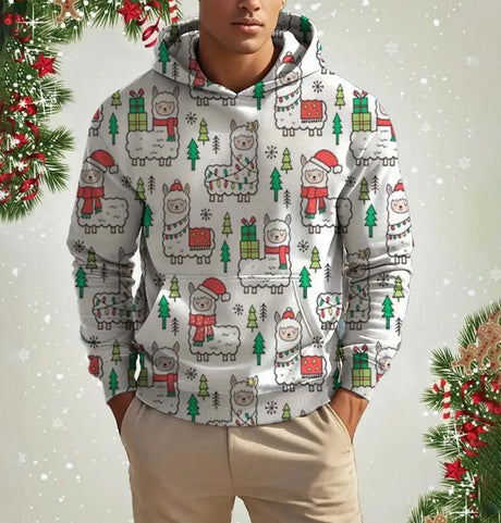 イベント・クリスマスグッズ｜クリスマス柄プリントパーカー(S～5XL)