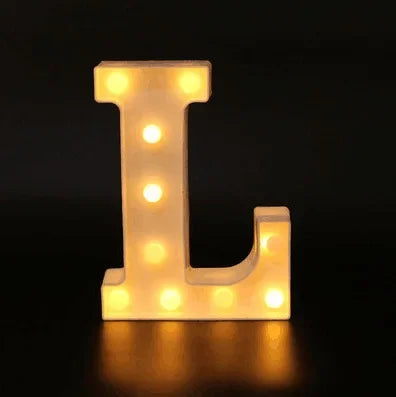 LED文字ライト【アルファベット・数字型】（電池式）