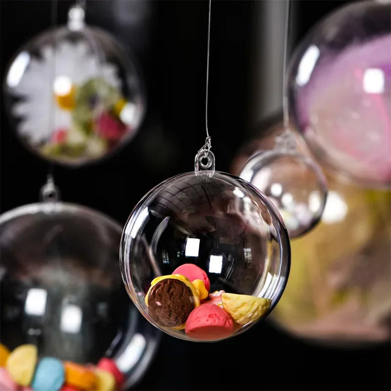 イベント・クリスマス装飾｜透明プラスチックボールオーナメントセット