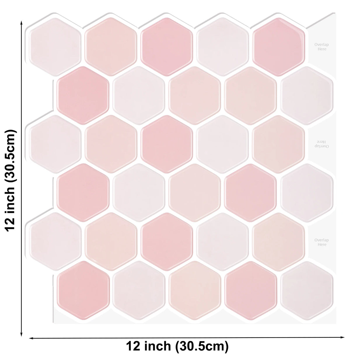 【DIY用】レンガ型天然石風ステッカー 30.5×30.5㎝(1pcs)