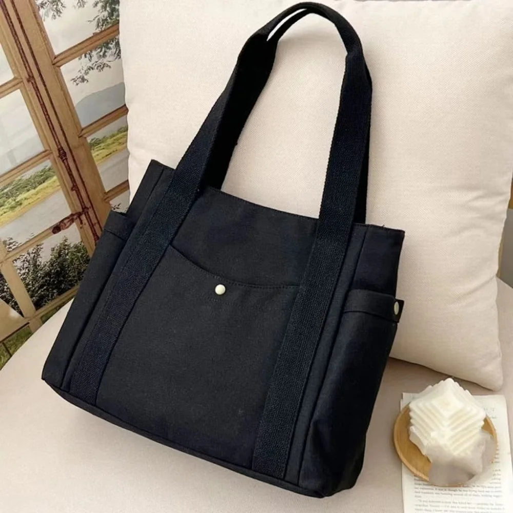 |ノベルティ用品 | ポケット付きキャンバストートバッグ