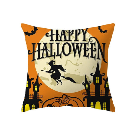 イベント・ハロウィングッズ｜スカルパンプキンクッションカバー