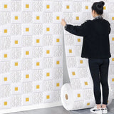 【DIY用】３D幾何学柄タイル 壁紙風ステッカー(幅70㎝×1M）
