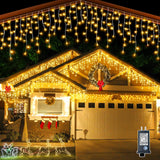 イベント・クリスマス装飾｜LEDつらら型  屋外用カーテンライト(幅4M～32M）