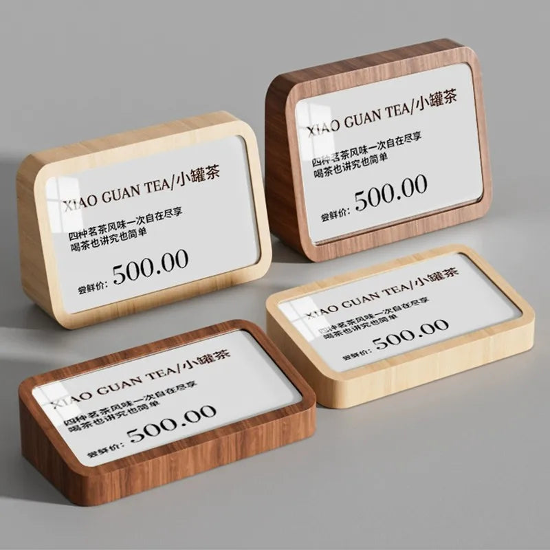 無垢材縦型カードホルダーディスプレイ