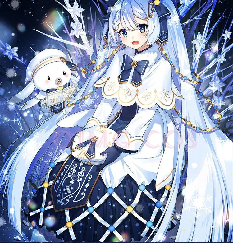 イベント・ハロウィングッズ｜雪ミク コスプレ衣装セット／ウイッグ（Ｓ～XXL)