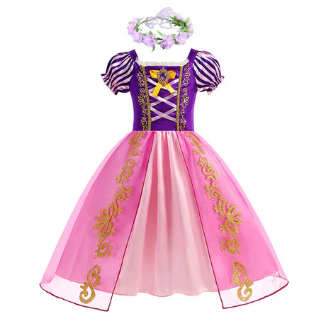 イベント装飾・ハロウィングッズ｜ラプンツェルプリンセスドレスセット（100c～150c)