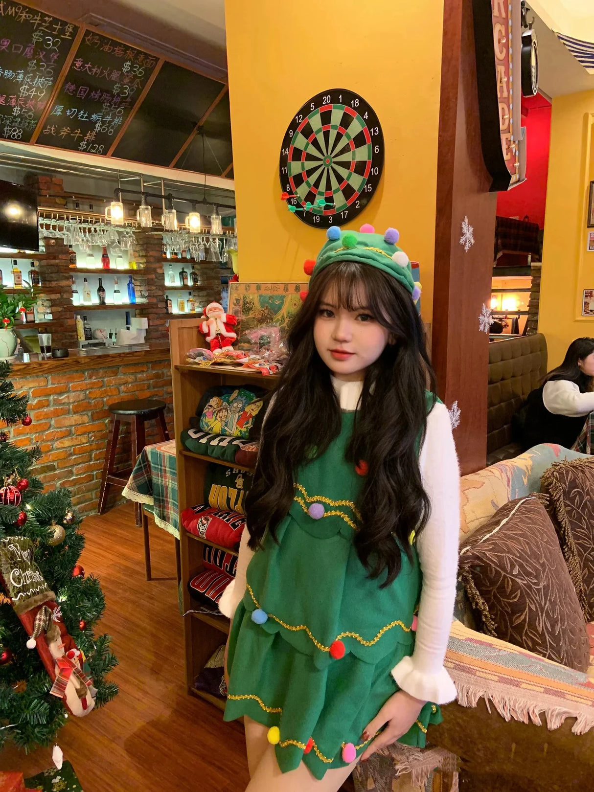 イベント・クリスマスグッズ｜キッズ～大人まで！ツリー型コスチュームセット(100c～170c)