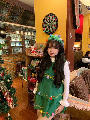 イベント・クリスマスグッズ｜キッズ～大人まで！ツリー型コスチュームセット(100c～170c)