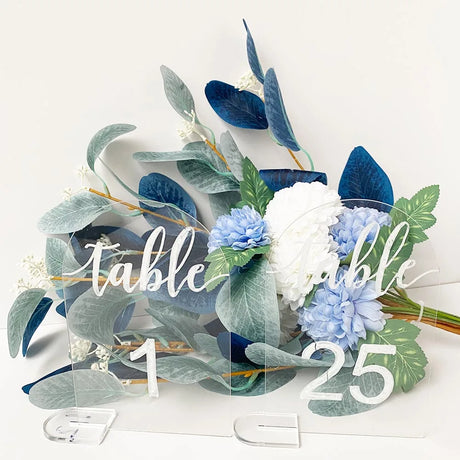 イベント・結婚式装飾｜DIYホワイトアクリルテーブルナンバースタンド10個セット