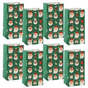 イベント・クリスマス装飾｜クリスマス柄紙製バッグセット(8個)