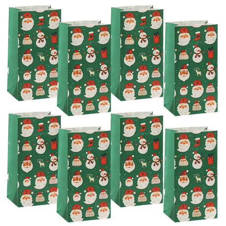 イベント・クリスマス装飾｜クリスマス柄紙製バッグセット(8個)