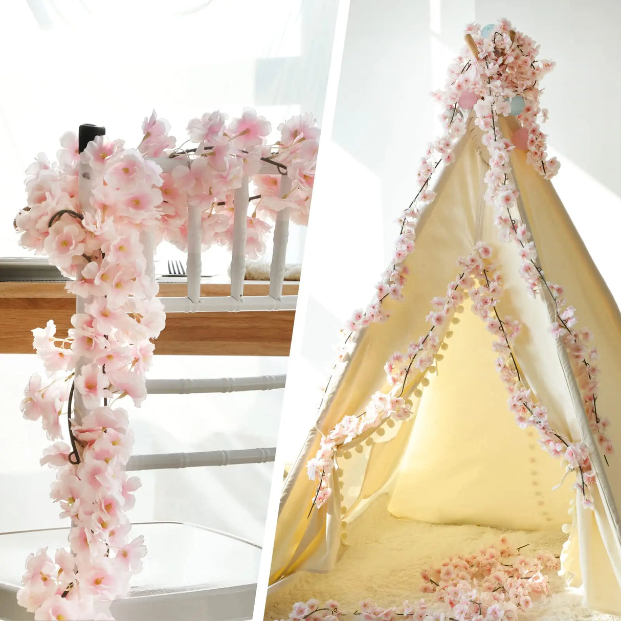 パーティー・インテリア装飾｜造花 桜ガーランド（1.8M/2.3M）