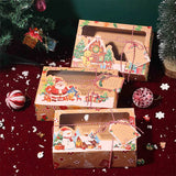 イベント・クリスマス装飾｜クラフト紙製ギフトボックス（3/6個入り）