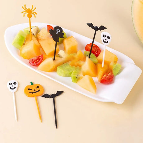 イベント・ハロウィングッズ｜プラスチック製ケーキトッパー10個セット