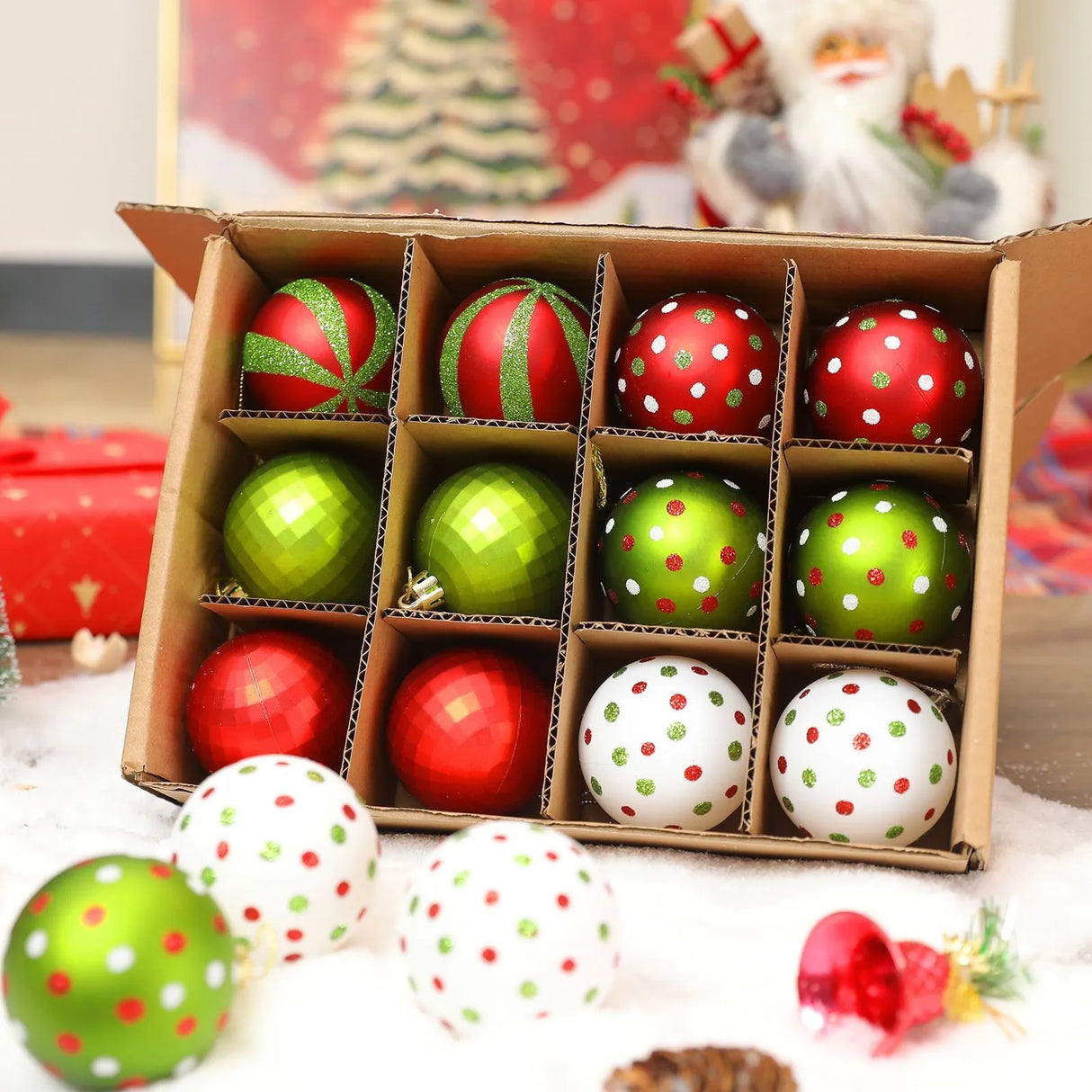 イベント・クリスマス装飾｜ボールオーナメント 12個セット