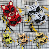 イベント・ハロウィングッズ｜アニメ風手描きお面（猫・狐・虎）