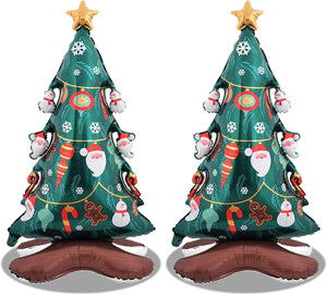 イベント・クリスマス装飾｜サンタ装飾付き3Dクリスマスツリーバルーン