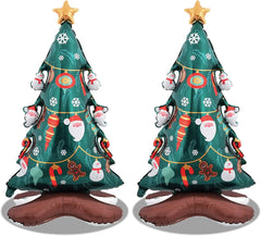 イベント・クリスマス装飾｜サンタ装飾付き3Dクリスマスツリーバルーン