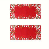 イベント・クリスマス装飾｜刺繍テーブルクロス 1/2/4/6枚セット