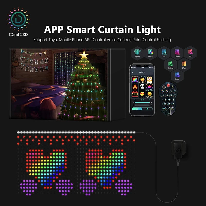 イベント・クリスマス装飾｜ LEDカーテンライト クリスマスデコレーション(1M/2M/3M)